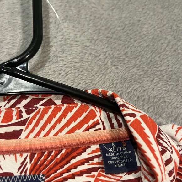 Tommy Bahama Button Down Shirt Mens XL Shell We Dance Scalloped Camp Silk - Picture 5 of 8